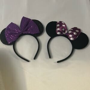 Minnie Mouse Ears Lot Polka Dot/Sparkle Headbands Vacation Resortwear Kidcore